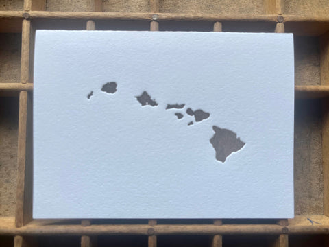 Brown Islands Letterpress Card