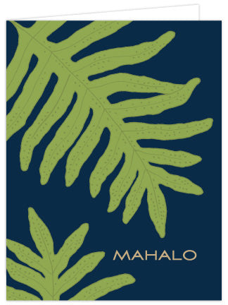 Lauae Print Mahalo Folded Note Cards