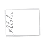 Aloha Script Letterpress A2 Flat Note Cards - Set of 6