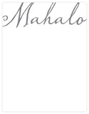 Mahalo Script Letterpress Note Cards - Set of 6