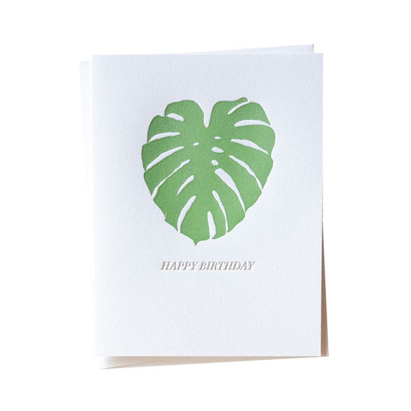 Monstera Birthday Card – Bradley & Lily