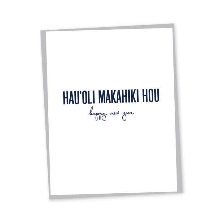 Hawaiian Happy New Year Letterpress Card