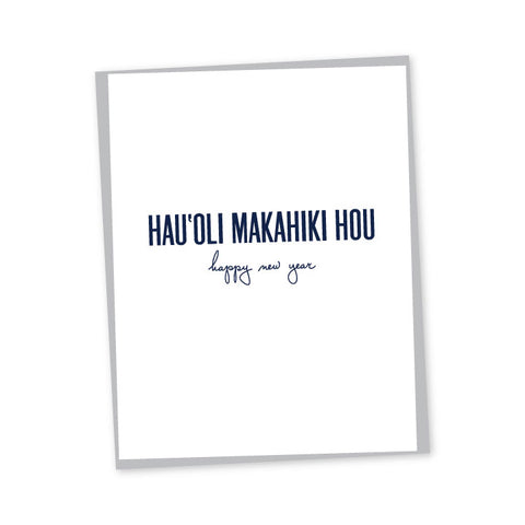 Hawaiian Happy New Year Letterpress Card