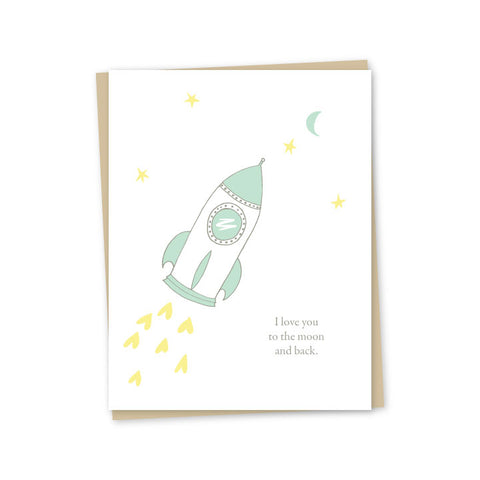 To the Moon & Back Letterpress Card