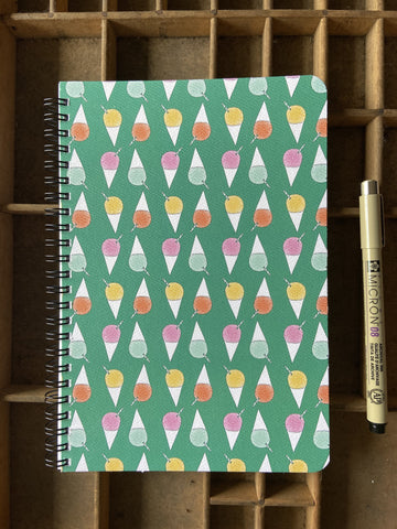 Shave Ice Large Spiral Notebook