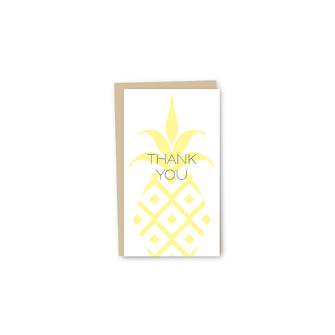 Pineapple Thank You Letterpress Mini-Card