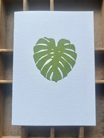 Monstera Letterpress Card