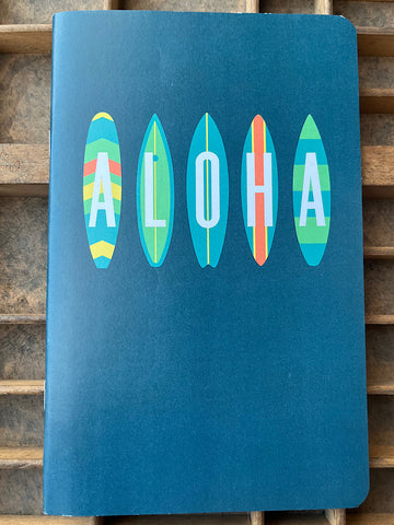 Bold Surf Aloha Large Notebook