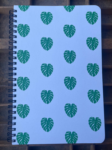 Monstera Large Spiral Notebook