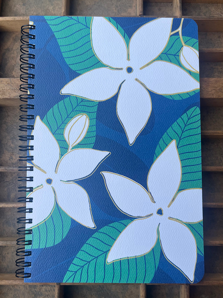 Stephanotis Large Spiral Notebook