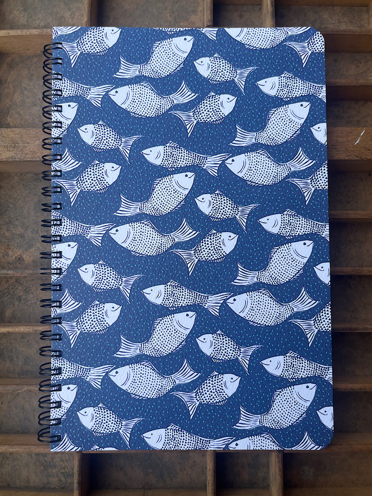 Somethings Fishy Large Spiral Notebook