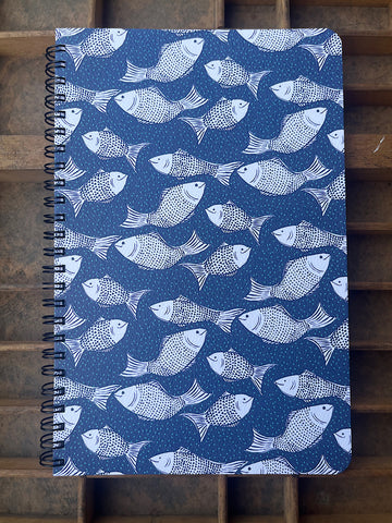 Somethings Fishy Large Spiral Notebook