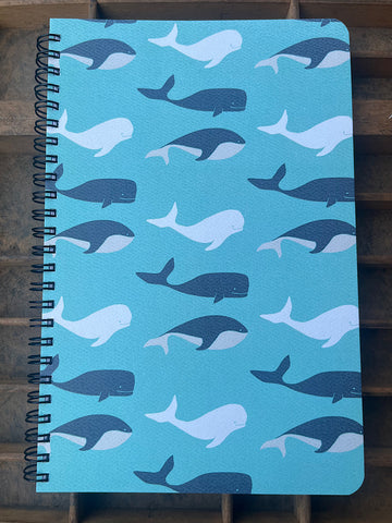 Whales Large Spiral Notebook