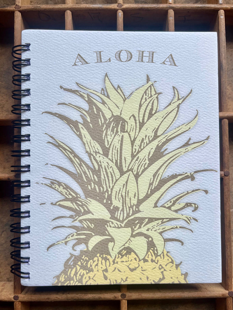 Aloha Pineapple Spiral Bound Notebook