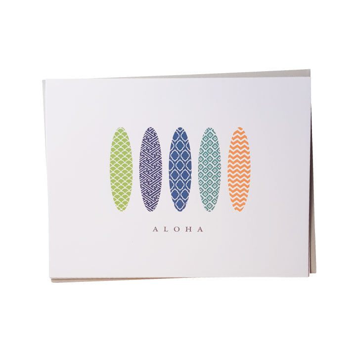 Aloha Print Surfboards Card