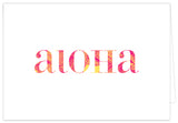 Aloha Print Folded Note Cards