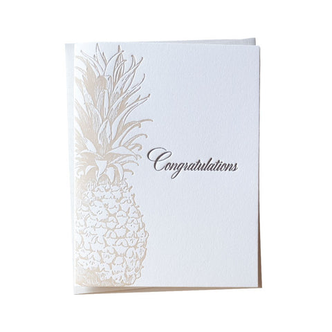 Vintage Pineapple Congrats Card