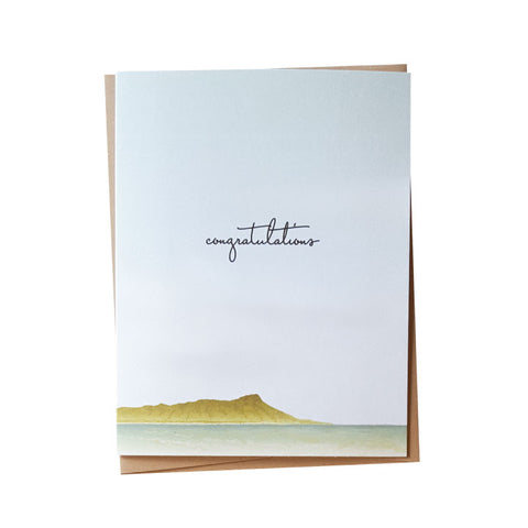 Diamond Head Congratulations Folded Note Card