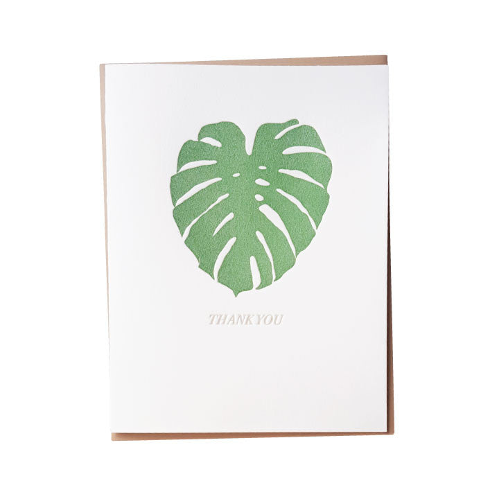 Monstera Thank You Card