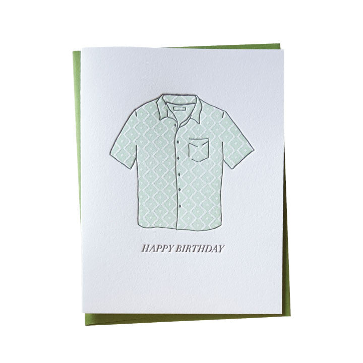 Aloha Shirt Birthday Card