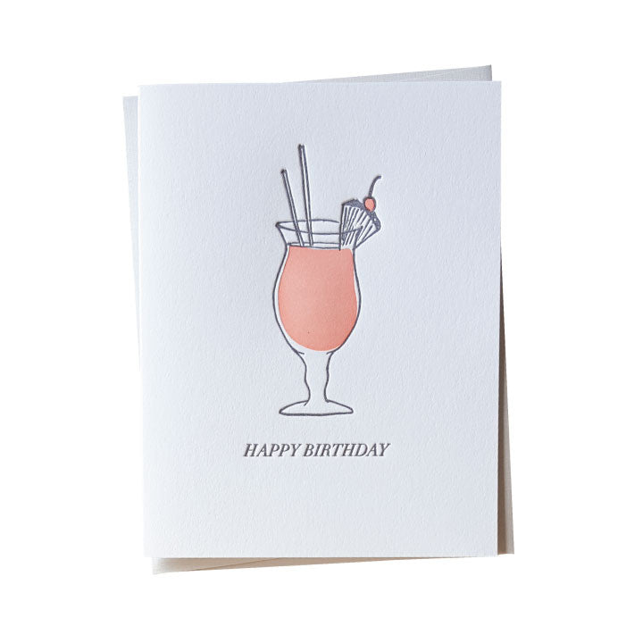 Mai Tai Birthday Card