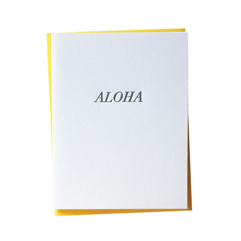 Simple Aloha Letterpress Card