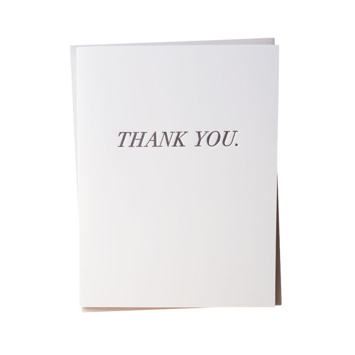 Simple Thank You Letterpress Card