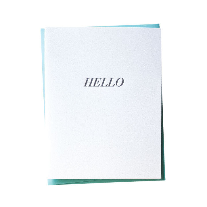 Simple Hello Letterpress Card