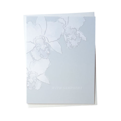 With Sympathy Orchid Card