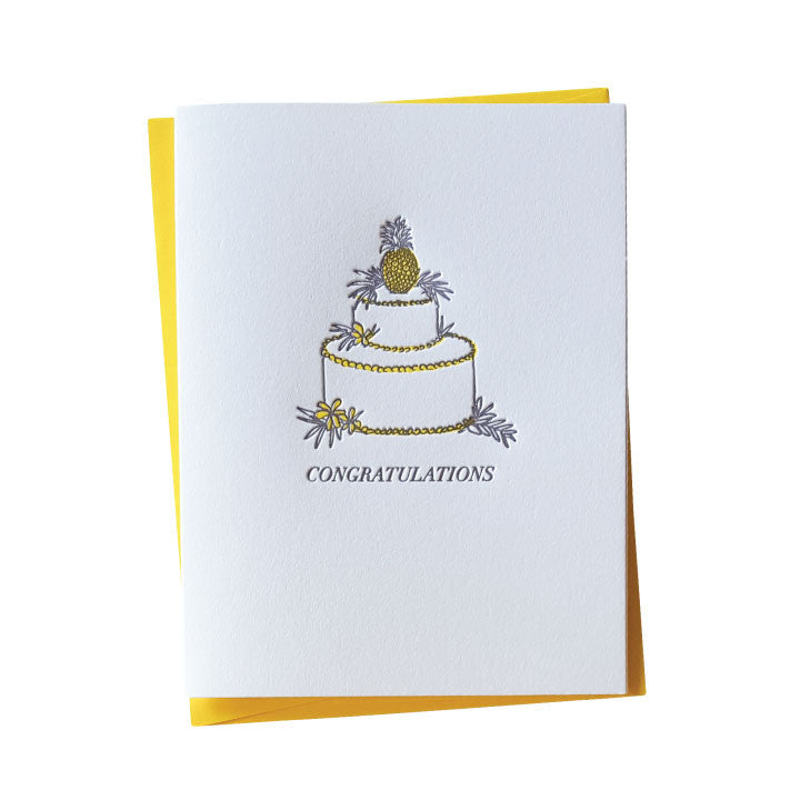 Pineapple Wedding Cake Card