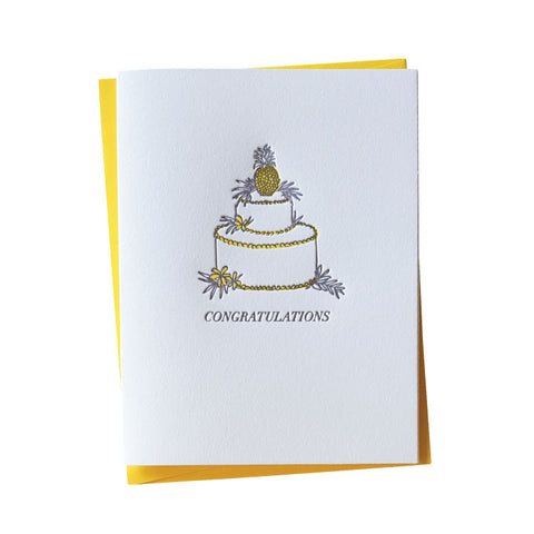 Pineapple Wedding Cake Card