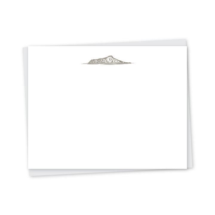 Diamond Head Letterpress Note Cards