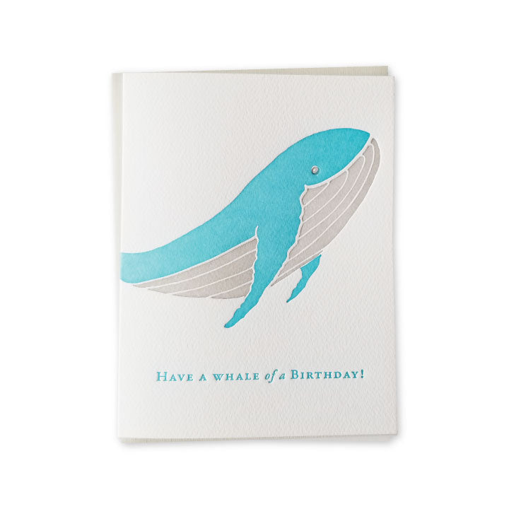 Whale of Birthday Letterpress Card