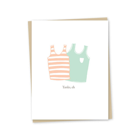 Tanks Letterpress Card