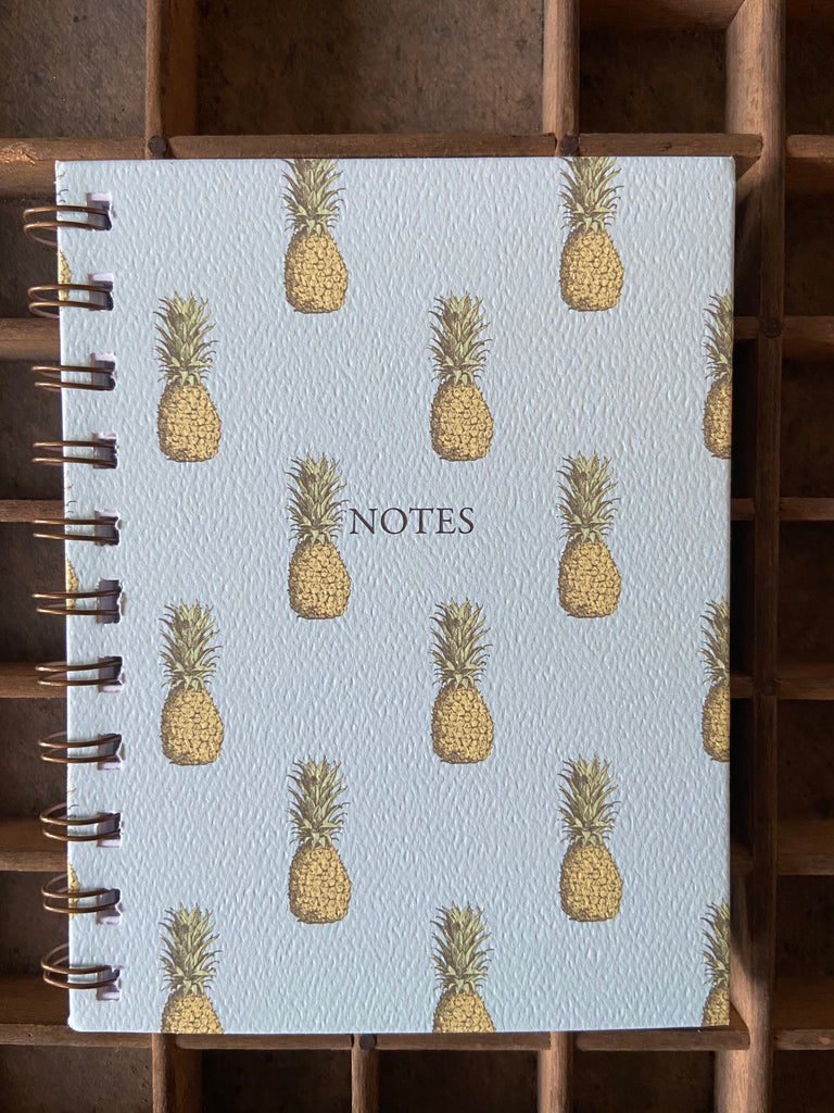 Vintage Pineapple Spiral Bound Notebook