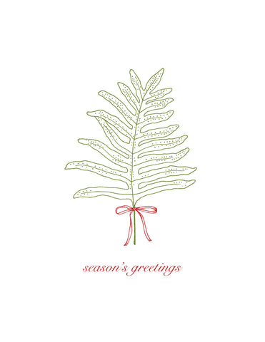 Lauae Fern Season's Greetings Letterpress Card