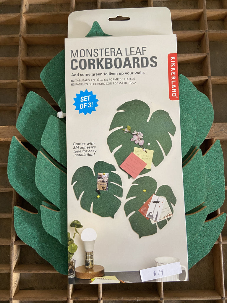Monstera leaf Corkboard 3-pack
