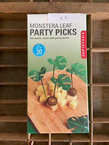 Monstera reusable food picks