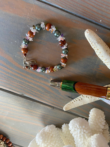 Glass & Koa Bracelet