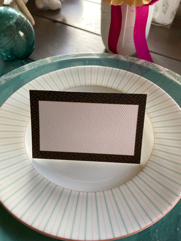 Black pattern Place Cards