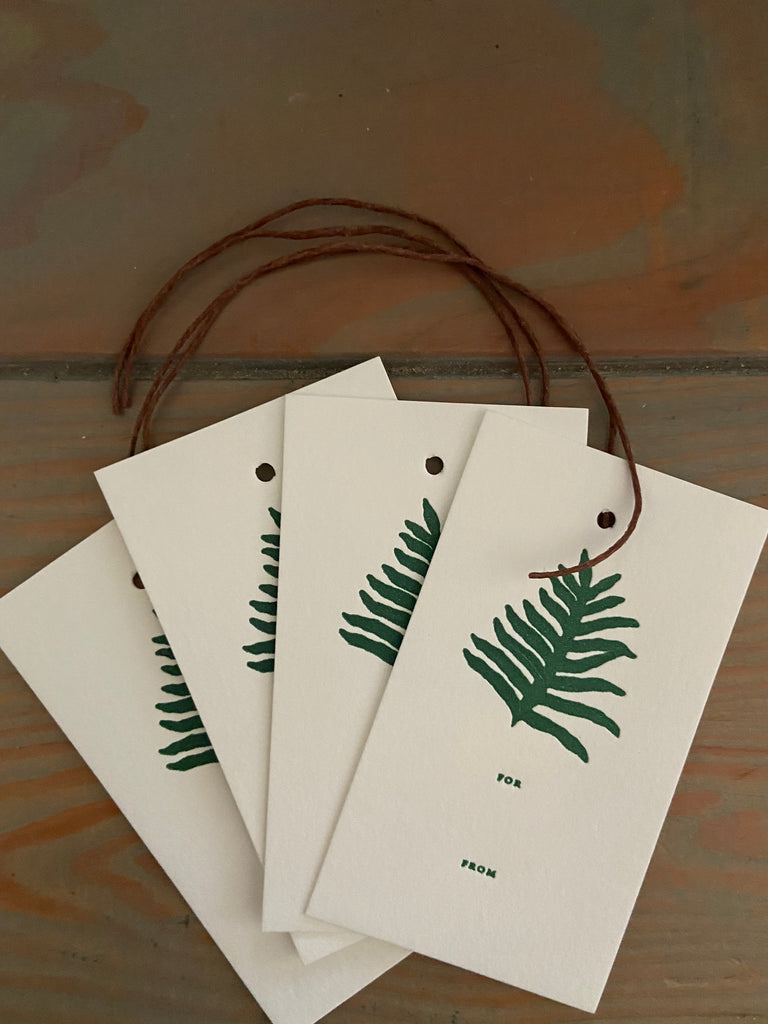 Lauae letterpress gift tags