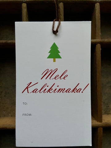 Tree Mele Kalikimaka Gift Tag