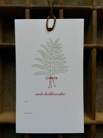 Lauae Mele Kalikimaka Gift Tag