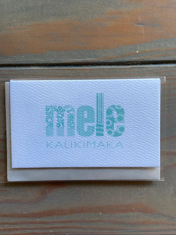 Mele Kalikimaka Kapa Mini Card