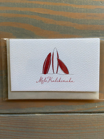 Mele Kalikimaka Surf Mini Card