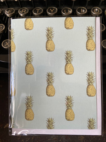Vintage Pineapple Folded Note Cards