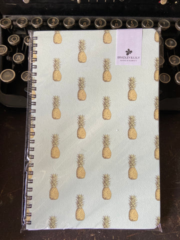 Vintage Pineapple Large Spiral Notebook