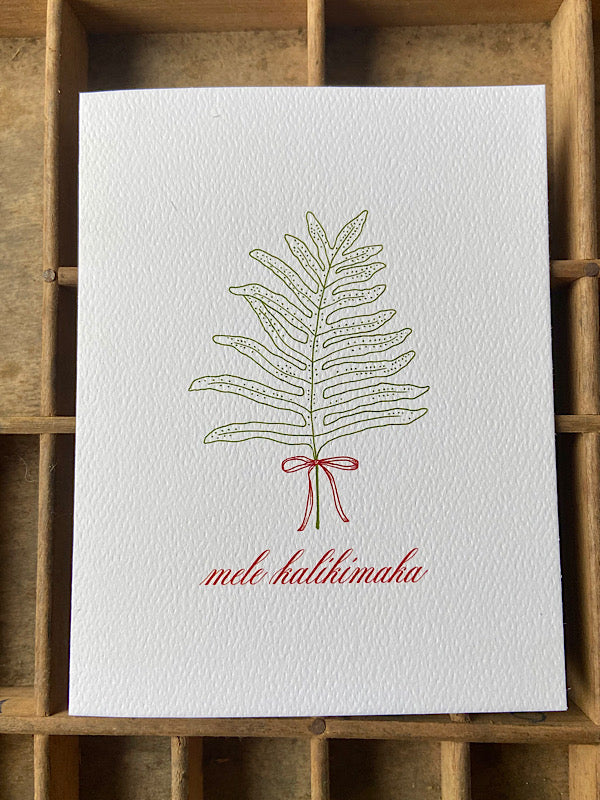 Lauae Mele Kalikimaka Flat Printed Cards