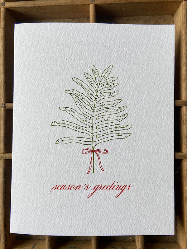 Lauae Seasons Greetings Flat Printed Cards - Set of 6