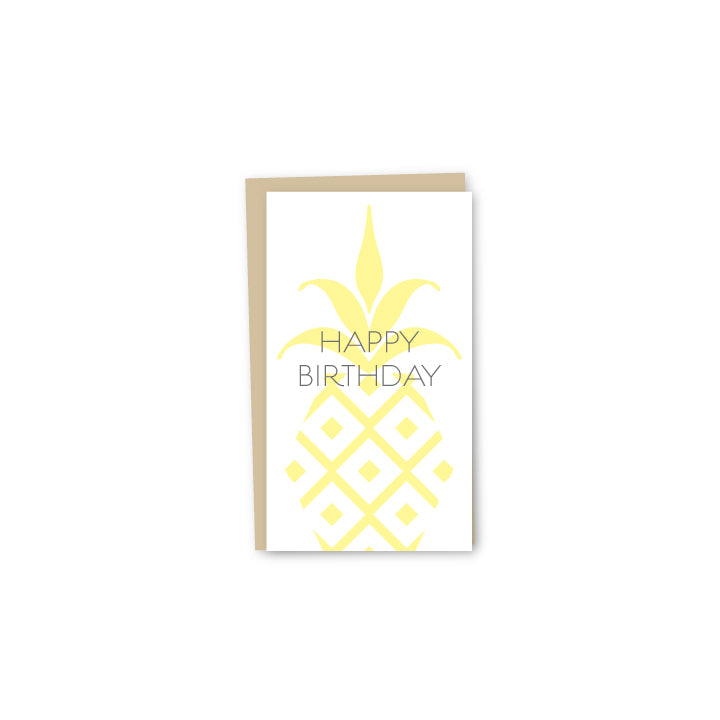 Pineapple Birthday Letterpress Mini-Card